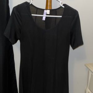Black shirt sleeved dress
